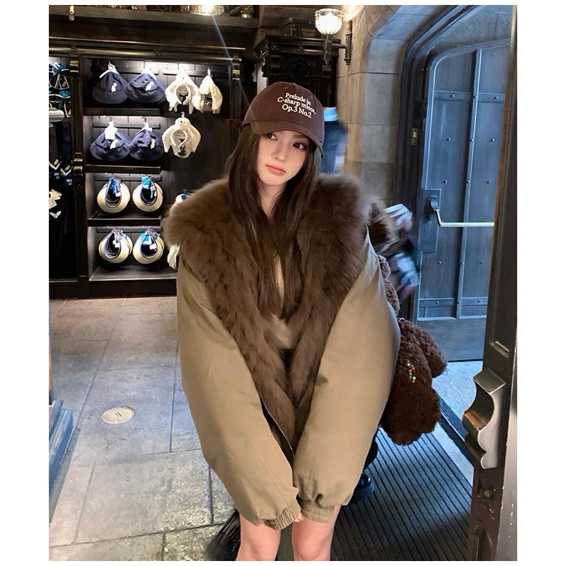 诺华NovaBloom-克保暖羽绒服外套(配可拆卸真狐狸毛毛领)XF363099