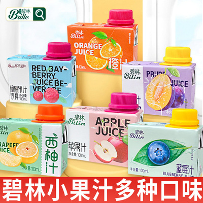 稼乐碧林小果汁100ml浓缩蓝莓杨梅蜜桃菠萝橙汁混合装儿童饮品料