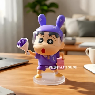 蜡笔小新摆件手办盲盒车载中控客厅工位桌面装 饰女生日情人节礼物