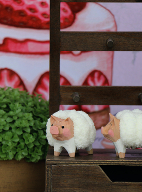 车载摆件木雕毛绒纯手工钥匙链