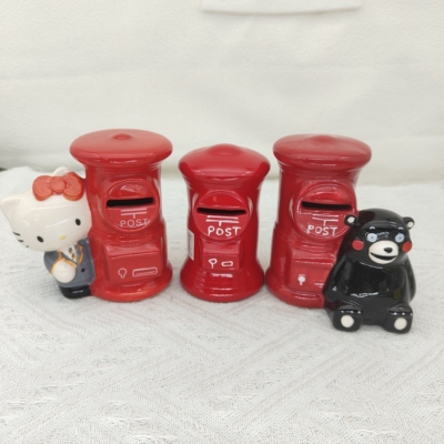 HolleKitty邮局存钱罐熊本熊邮局存钱罐陶瓷桌面摆件生日礼物