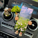 创意干花车载手机支架车内新款 支撑架汽车上出风口导航固定手机架