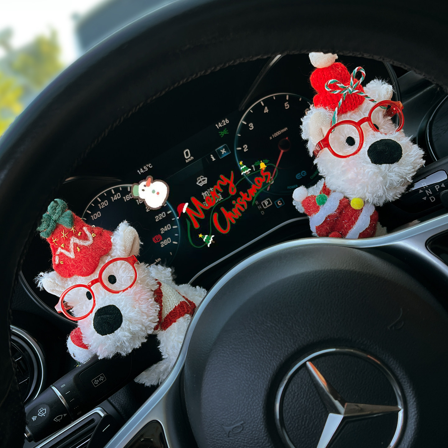 【圣诞节礼物】汽车怀挡装饰玩偶