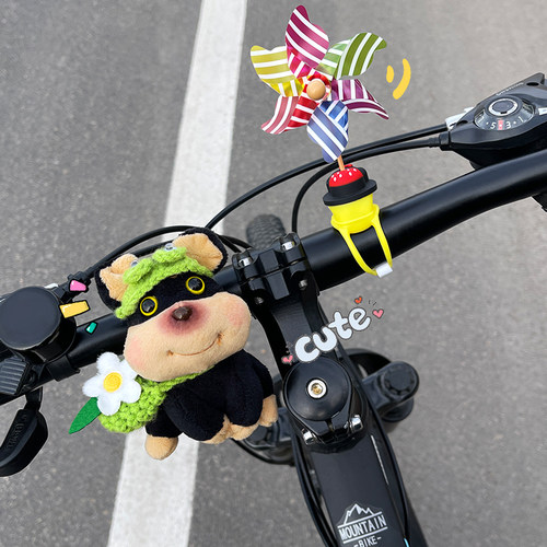 蜜蜂狗自行车把装饰可爱公仔玩偶