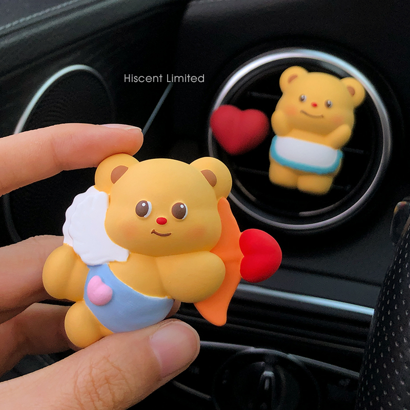 新车礼物黄油小熊车载香薰出风口
