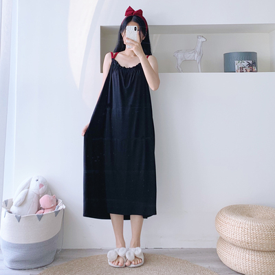 莫代尔夏季性感吊带睡裙