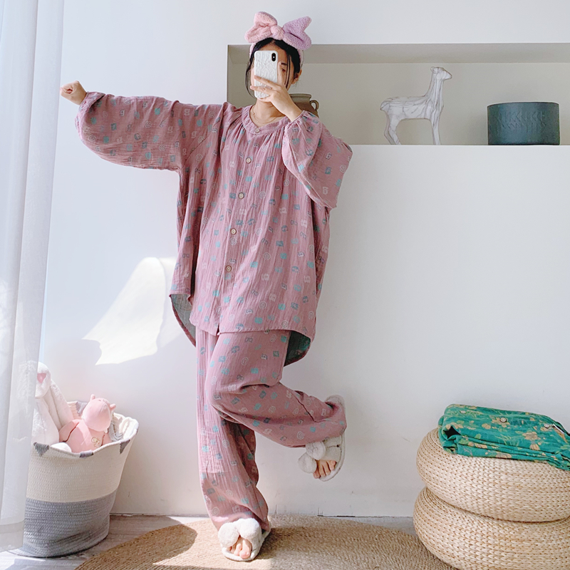 女纯棉新中式家居服睡衣