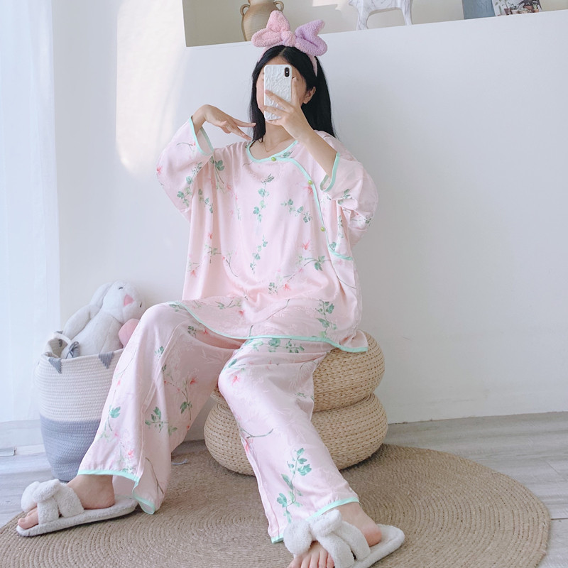 女丝绸新中式家居服睡衣