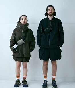 COMFY 日系CMF拼接多口袋防水男女款城市机能飞行夹克外套冲锋衣