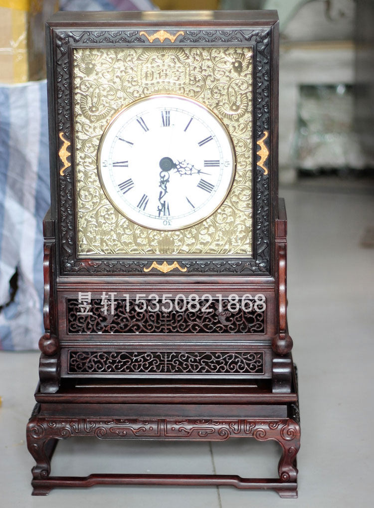 昱轩正品 中式古典红木南京钟红酸枝苏钟