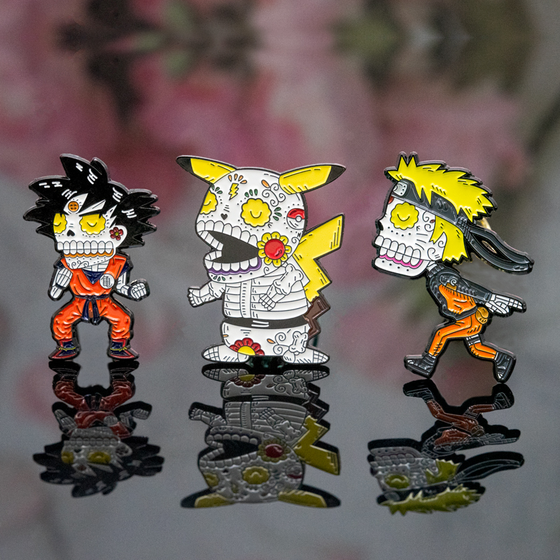 七龙珠火影忍者金属徽章礼物