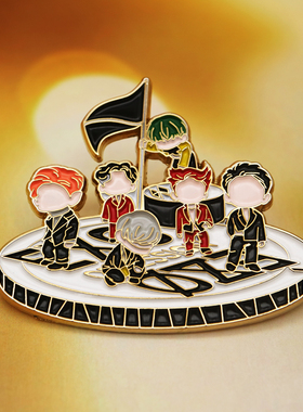 EXO周边朴灿烈吴世勋边伯贤金属徽章同款应援包包挂件礼物女专辑