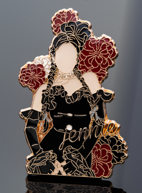 BLACKPINK周边金智妮solo金属徽章同款朴彩英金智秀lisa专辑可爱