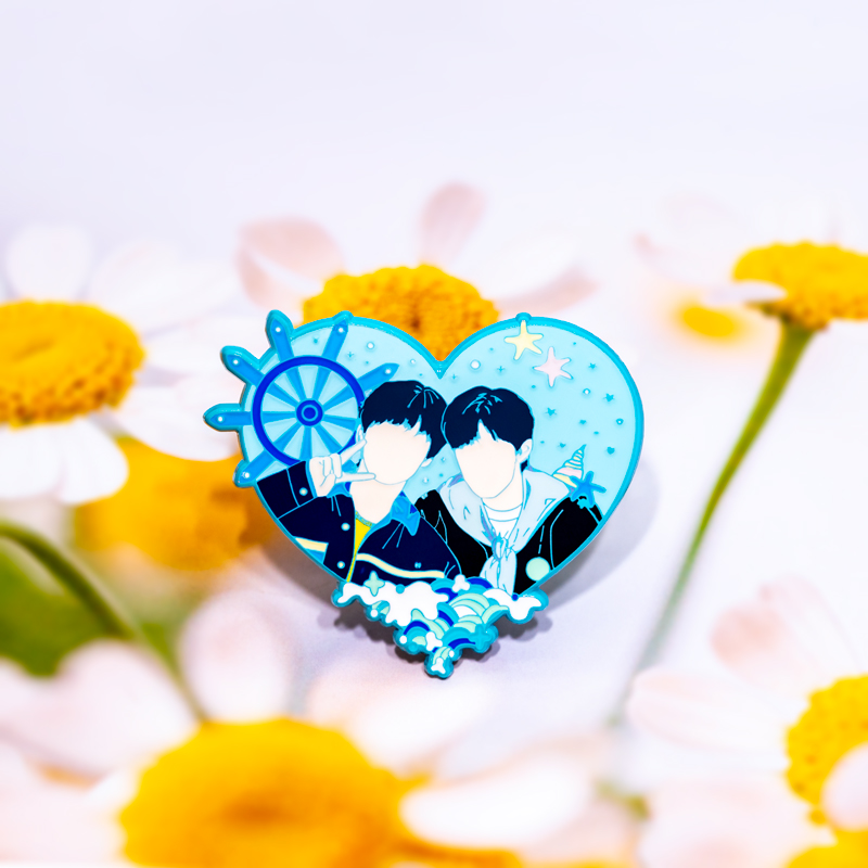 丁程鑫刘耀文鑫鑫耀月金属徽章