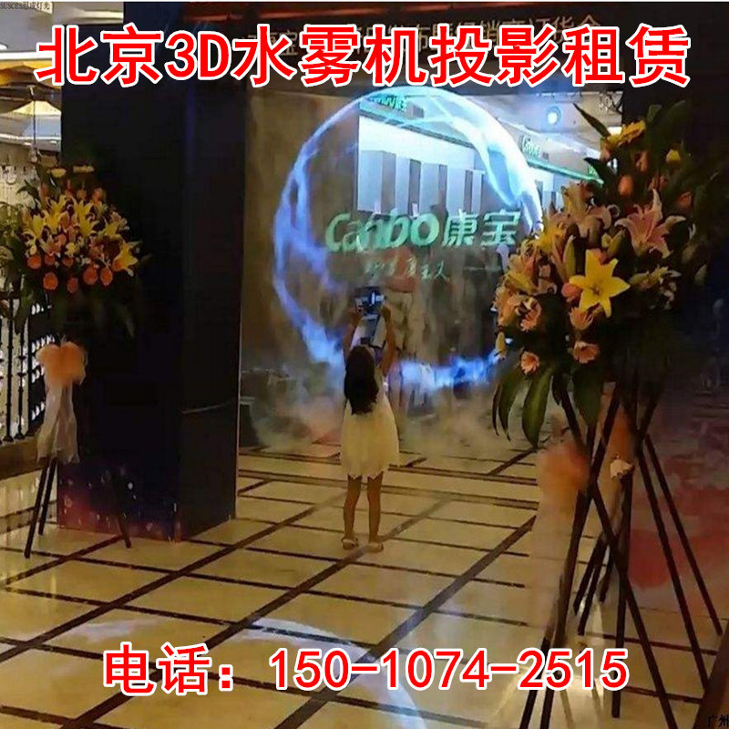 北京雾屏雾幕机水雾3D投影雾屏雾屏全息水雾机入口雾幕广告出租赁