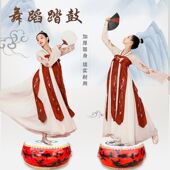 汉唐相和歌踏鼓民族舞蹈道具成人儿童舞台演出加厚牛皮楚鼓声声鼓