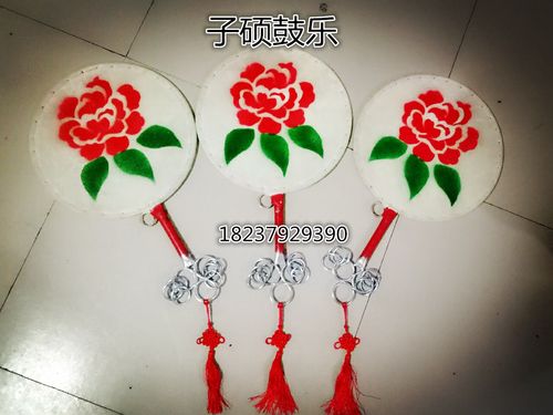 爆款厂家直销扇鼓 彩绘扇子鼓 舞蹈道具秧歌鼓 京西太平女儿鼓