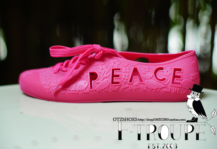 现货正品 F-Troupe 果冻鞋凉鞋度假沙滩鞋雨鞋懒人鞋 Love&Peace