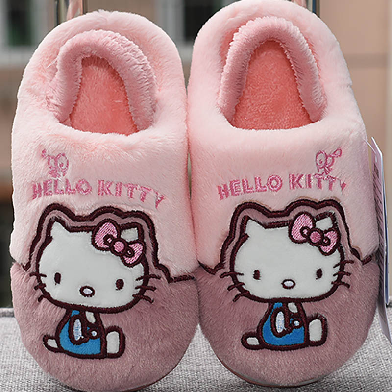 HELLO KITTY/凯蒂猫儿童棉拖鞋女童可爱卡通居家宝宝防滑亲子拖鞋