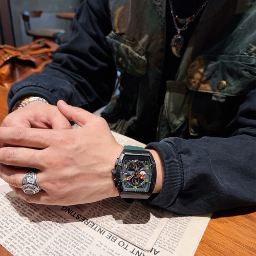 领翔桶形中高考考试可戴石英表男