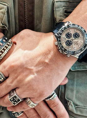 naviforce领翔男士高档商务休闲白领通勤手表明星同款熊猫盘男表