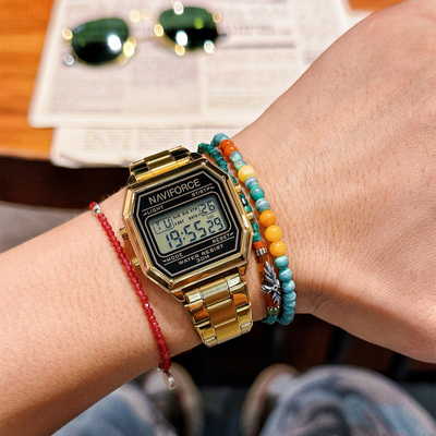 naviforce复古vintage小方表女表