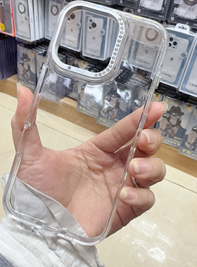 适用苹果16promax手机壳mate60pro新款15promax透明保护套16pm磁吸全包防摔外壳15por超薄14闪粉女高级感