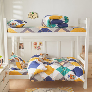 纯棉三件套全棉床品儿童床上用品宿舍被套床单三件套单人床套件