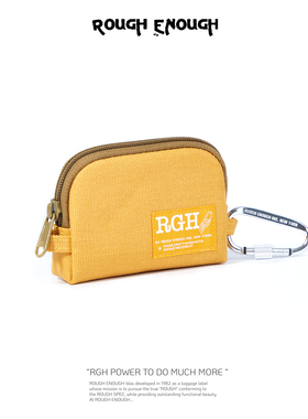 RGH 帆布卡包零钱包二合一女款小挂包钥匙包银包迷你钱夹潮牌学生