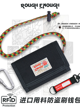 RGH 防水帆布钱包防盗刷RFID卡包零钱包小银夹二合一卡套学生情侣
