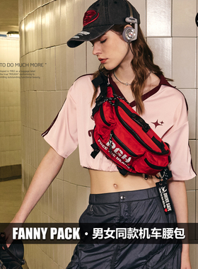 RGH 男士摩托车骑行腰包美式户外机能防水胸包女工装斜挎包包运动