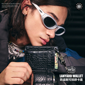 RGH 防盗刷小卡包男士 工作证件卡套PU超薄迷你便携公交卡夹挂脖女