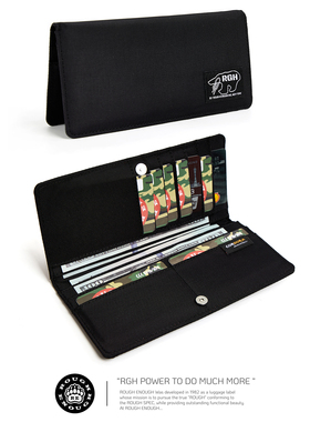 RGH 男士商务防盗刷长款钱包大容量多卡位证件卡包折叠超薄银包夹