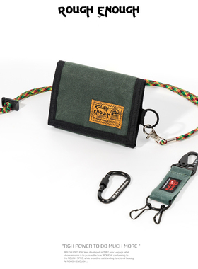 RGH 防盗刷RFID帆布男士银包多卡位卡包钥匙包二合一新款战术钱夹