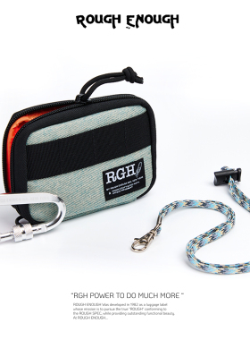 RGH 防盗刷牛仔帆布钱包二合一男零钱钥匙包多功能银包驾驶证卡包