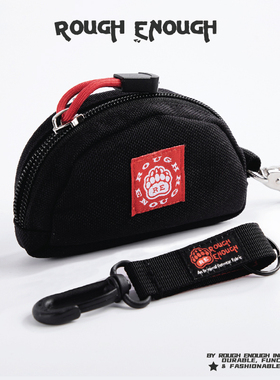 Rough Enough潮牌小零钱包卡包迷你硬币钥匙包小挂包户外男便携包