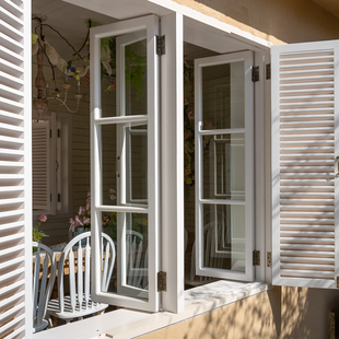 纯原木百叶窗平开窗定制家用商用玻璃实木窗阳台隔断窗卧室书房窗