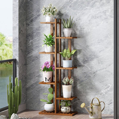 速发室绿花架客厅多层专物架落地式台多肉置用架实木月季内萝花盆