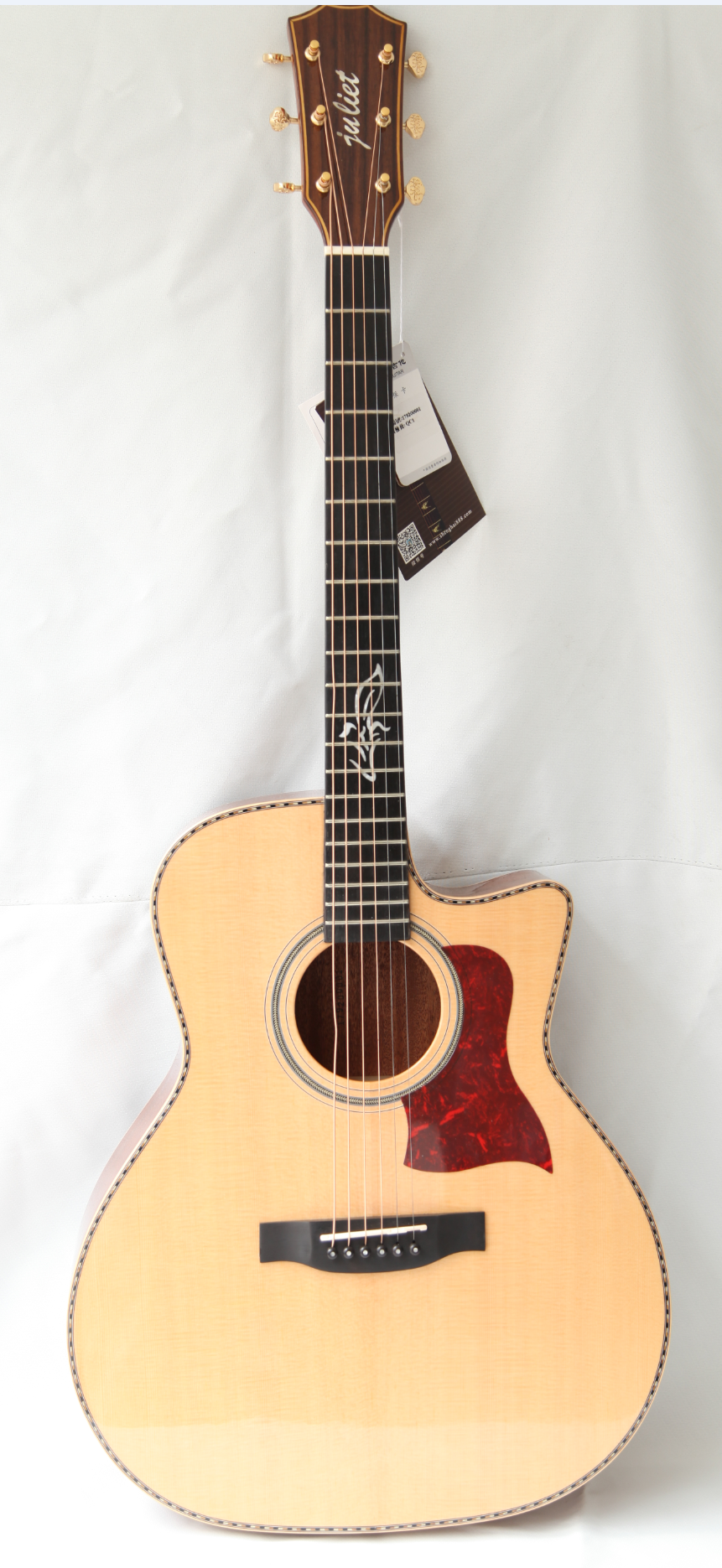 40寸朱丽叶吉他f-815全单板吉他f815民谣电箱吉他全单吉他41寸