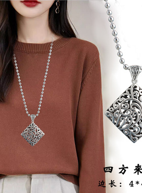 藏银珠链女复古百搭项链