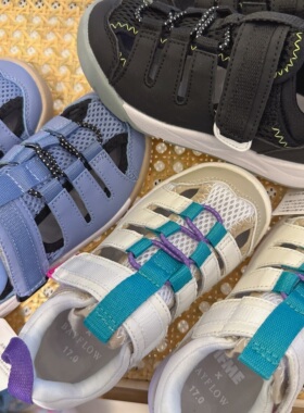 IFME新款三色中大童出口日本男女儿童夏季透气网眼鞋户外运动凉鞋