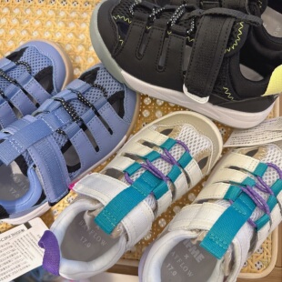 IFME新款三色中大童出口日本男女儿童夏季透气网眼鞋户外运动凉鞋