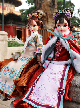可儿娃娃宫廷小格格古风可动关节娃娃换装玩具女孩生日礼物11090