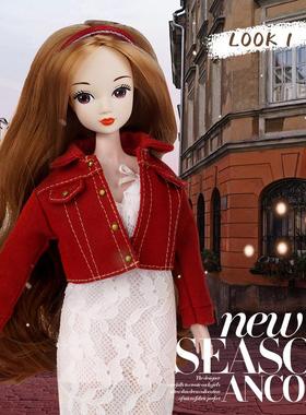 【娃衣】可儿安可拉红现代时尚换装女孩玩具娃娃衣服搭配8165