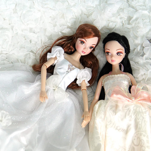 手作娃衣婚纱礼服可儿娃娃配件