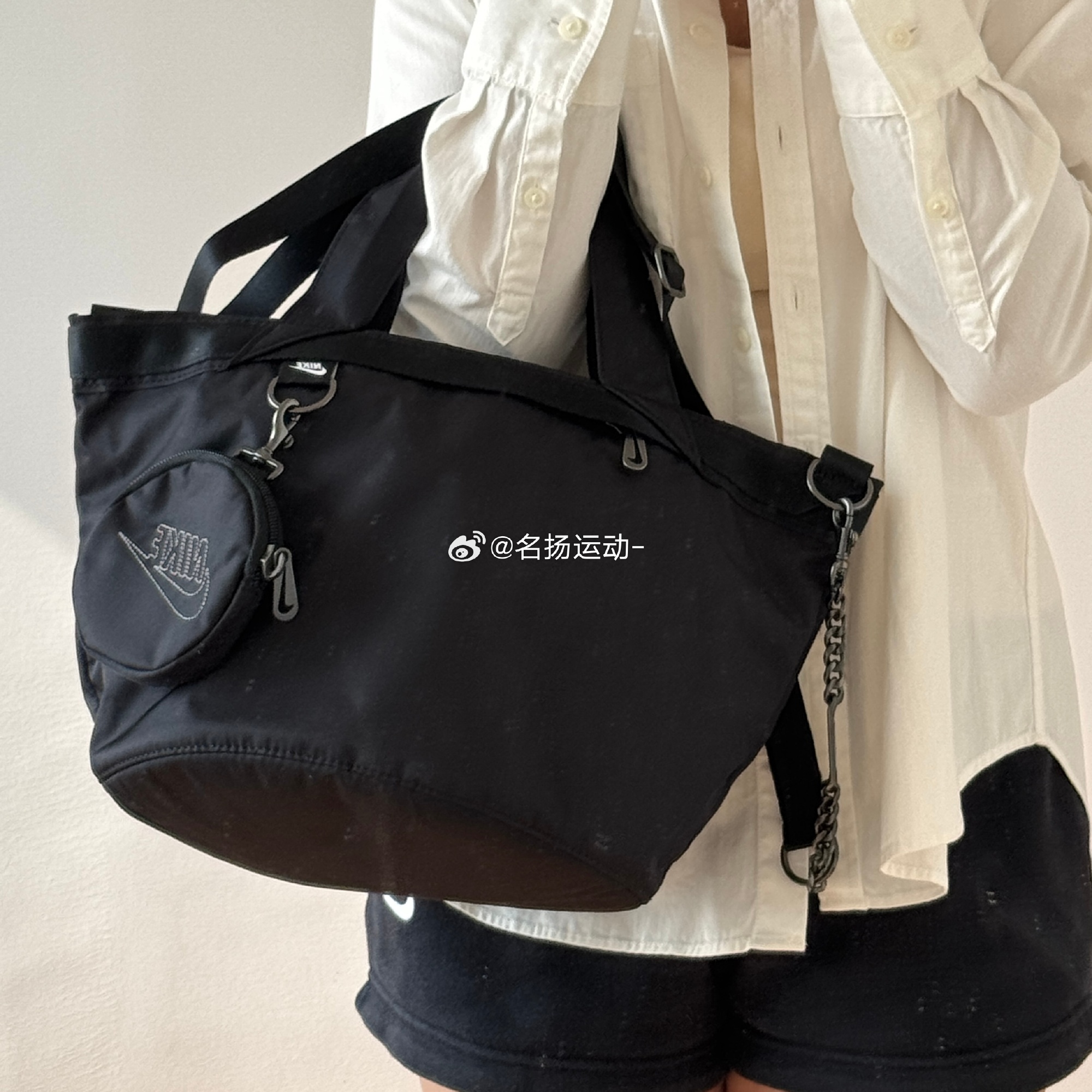 Nike耐克运动休闲子母包托特包手提拎包斜挎单肩包男女CW9303-010