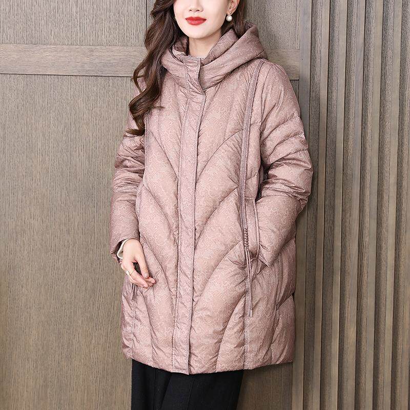 飘朵90白鹅绒2025冬季新款保暖加厚抗寒羽绒服女长款羽绒服外套女
