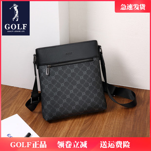 潮 包包老花小背包时尚 GOLF斜挎包男新款 商务包休闲印花单肩包男士