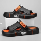 外出运动开车两穿情侣沙滩鞋 凉鞋 男防滑多巴胺超轻超厚踩屎感拖鞋