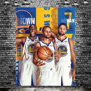 NBA篮球挂布库里床头宿舍背景布ins房间装饰墙布卧室周边装饰画竖